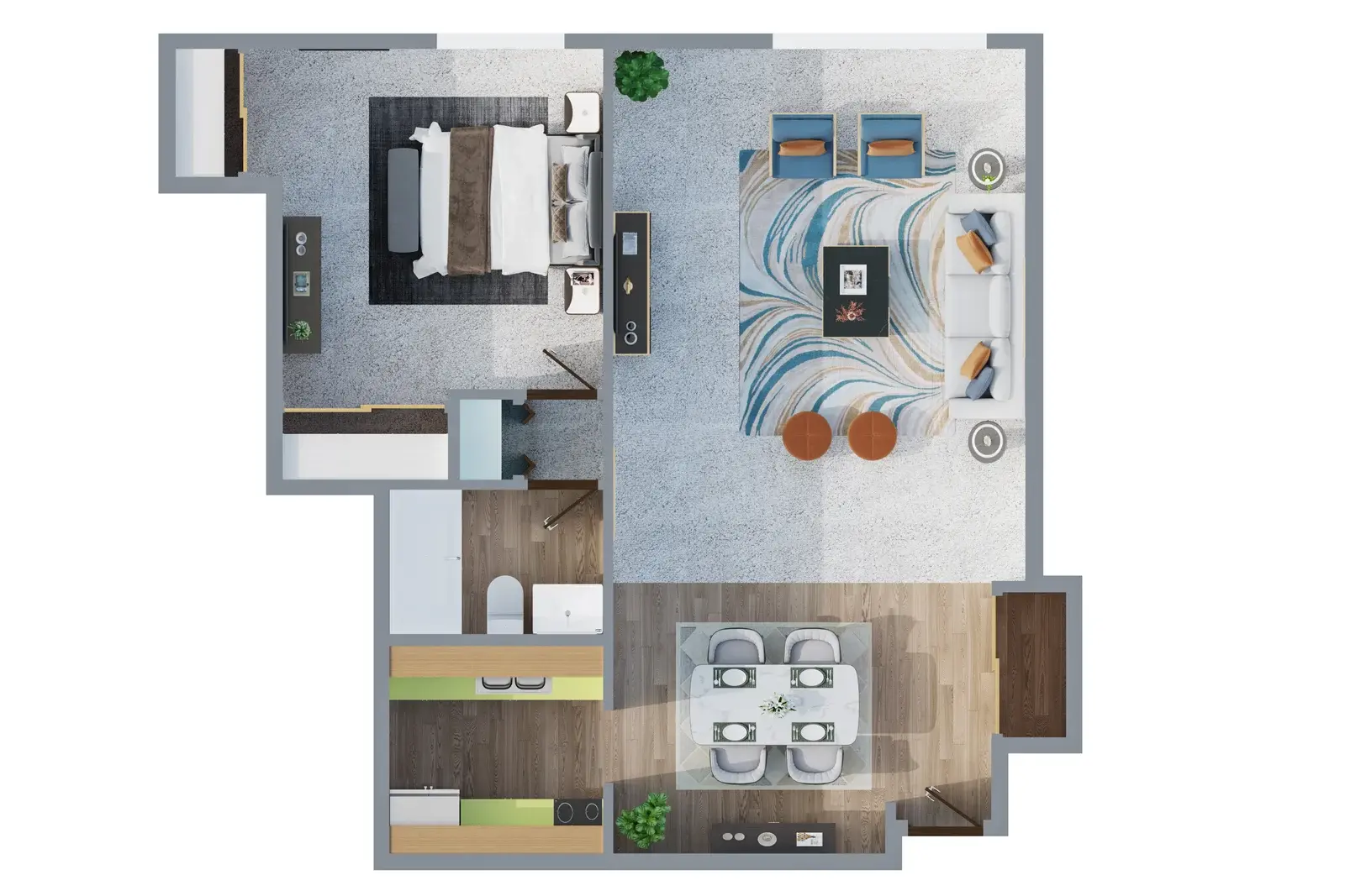 One Bedroom at Georgetown Apartments